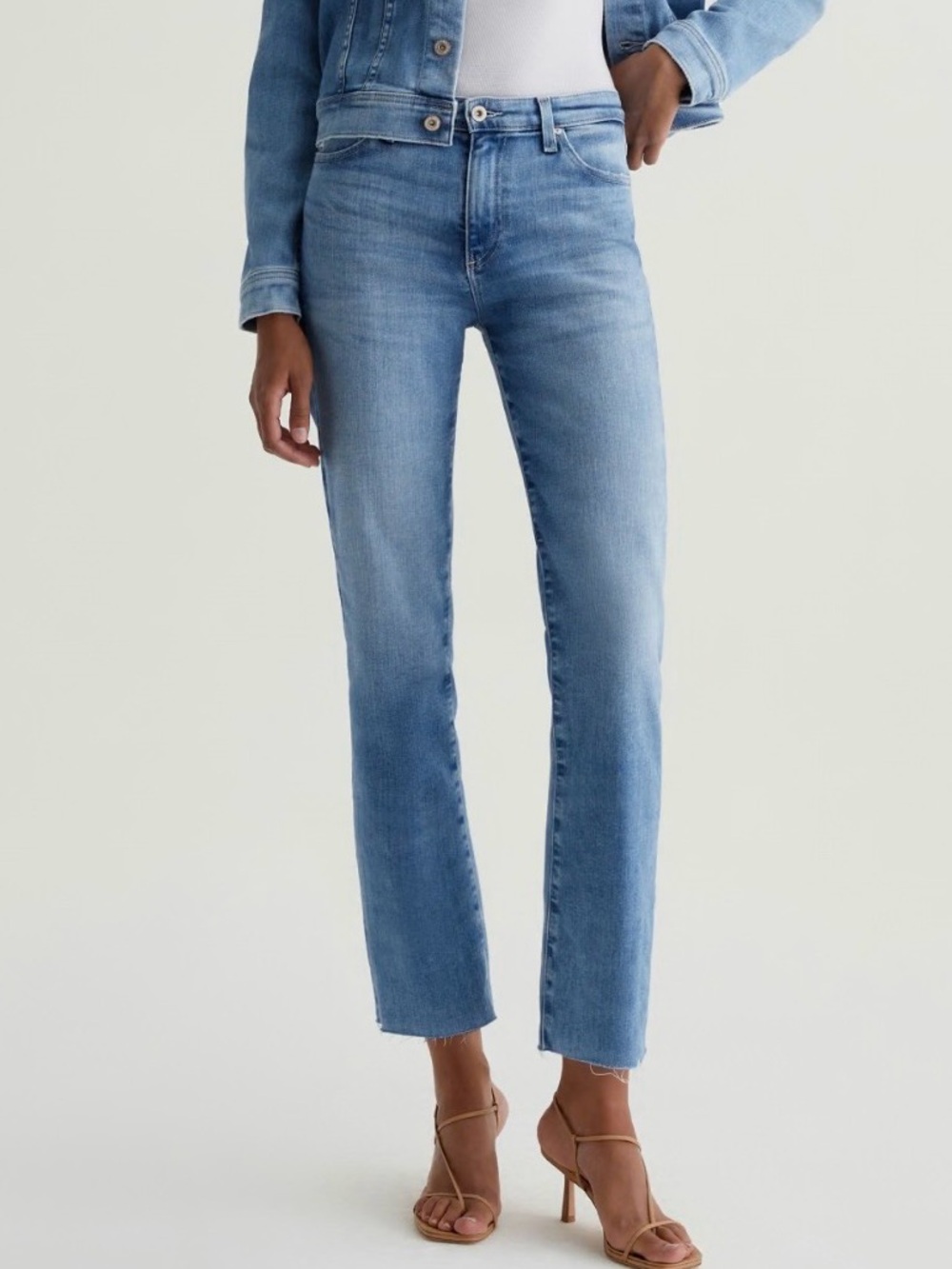 Ag Adriano Goldschmied Light Blue Mari Crop Jeans NWT